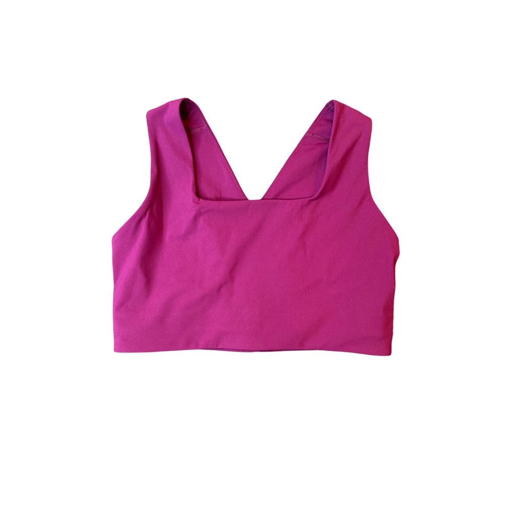 FP Movement Womens Square Neck Racerback Sports Bra Deep Mulberry OB1896143 L